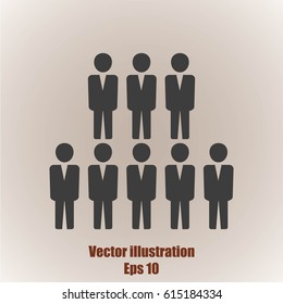 Team work icon.Vector illustration. Flat design.