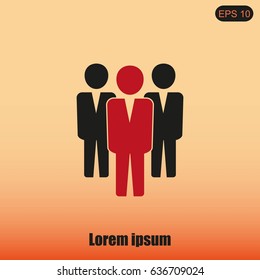 Team work icon.Vector illustration. Flat design.
