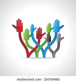 team work idea concept vector