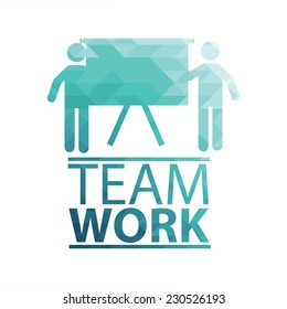 Team Work Illustration over white color background