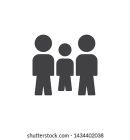 Team work, leadership vector icon. Crowd of People filled flat sign for mobile concept and web design. Three people group glyph icon. Symbol, logo illustration. Vector graphics