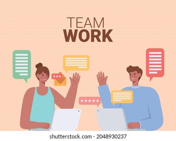Teamarbeit und Menschen