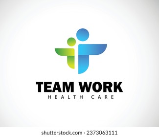 team work logo creative icon design abstract smart education friendship leader health care logo