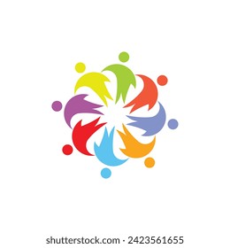 TEAM WORK LOGO DESIGN FULL COLOUR
