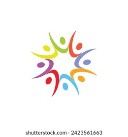 TEAM WORK LOGO DESIGN FULL COLOUR