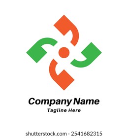 Team work logo design icon