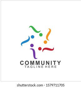 Team Work Logo Design. Social Network Family Friends icon design. Vector illustration