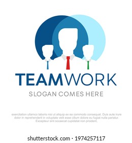 Team Work Logo design template. Team working together icon. Work together concept illustration. Team work icon