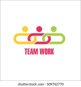 Team Work Logo Design Template