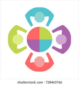 team work logo design template
