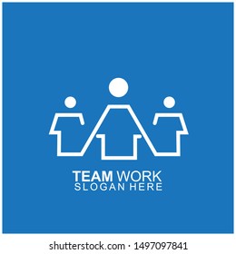 Team work logo Design. Together. Modern Social Network Team Logo Design