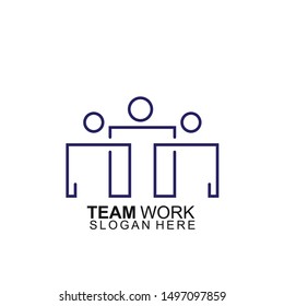 Team work logo Design. Together. Modern Social Network Team Logo Design