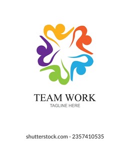 Team Work Logo Design,Together. Modern Social Network Team Logo Design