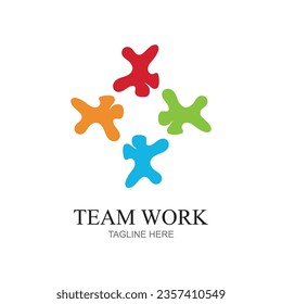 Team Work Logo Design,Together. Modern Social Network Team Logo Design