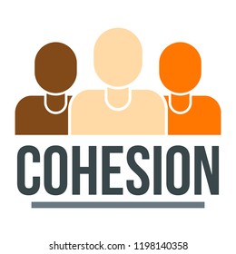Team work logo. Flat illustration of team work vector logo for web design