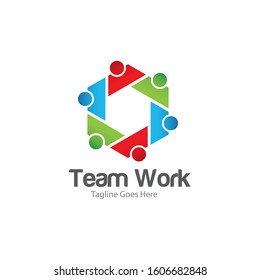 Team Work Logo and Icon Vector Template