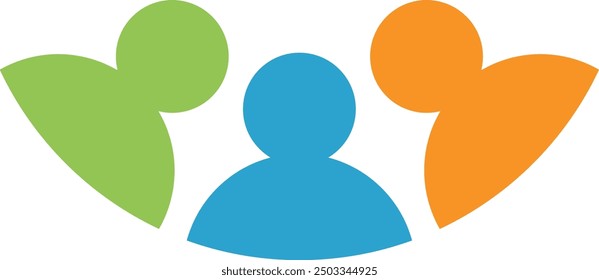 team work logo icon vector