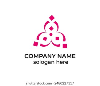 Team work logo, technology logo design vector for company