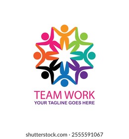 Team Work Logo Template Design