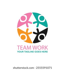 Team Work Logo Template Design