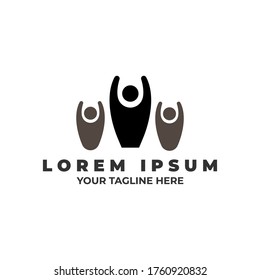 team work logo vector design illustration. logo symbol, icon and template