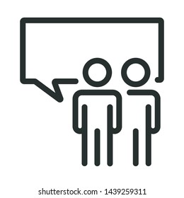 team work - minimal line web icon. simple vector illustration. concept for infographic, website or app.