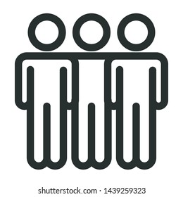 team work - minimal line web icon. simple vector illustration. concept for infographic, website or app.