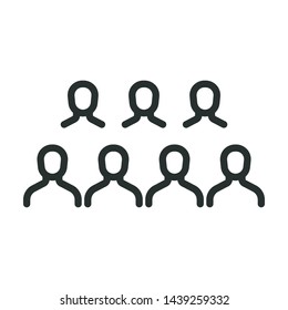 team work - minimal line web icon. simple vector illustration. concept for infographic, website or app.