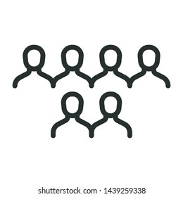 team work - minimal line web icon. simple vector illustration. concept for infographic, website or app.