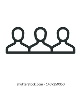 team work - minimal line web icon. simple vector illustration. concept for infographic, website or app.
