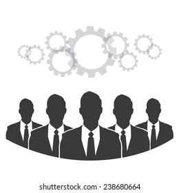 team work on white background vector illustration