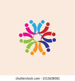 Team work organization helpful logo