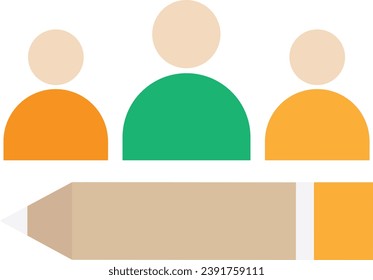 Team Work People Icon Vector Flat Illustration