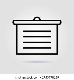 Teamarbeit. Symbol der Präsentationslinie auf grauem Hintergrund
