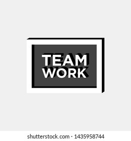 Team Work Quote Rectangular Shape Stock Vector (Royalty Free ...