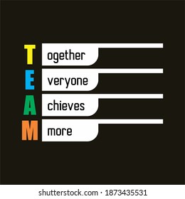 Team Work Quotes Better Together Vector Stock Vector (Royalty Free ...