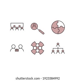 team work set icon, isolated team work set sign icon, vector illustration