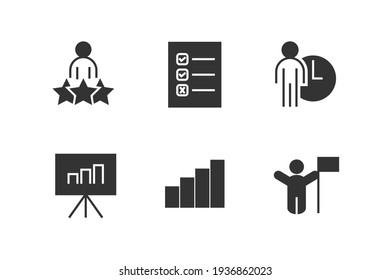 icono conjunto de trabajo de equipo, icono de signo de conjunto de trabajo de equipo aislado, ilustración vectorial