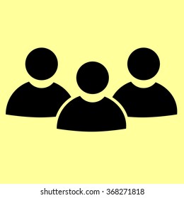Team work sign. Flat style icon vector illustration.