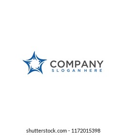 Team work star logo design