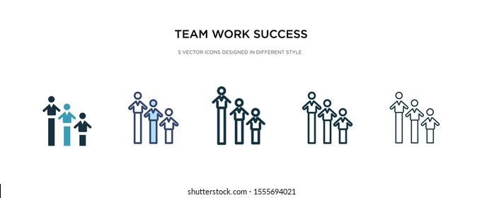 team work success icon in different style vector illustration. two colored and black team work success vector icons designed in filled, outline, line and stroke style can be used for web, mobile, ui