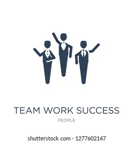 team work success icon vector on white background, team work success trendy filled icons from People collection, team work success vector illustration