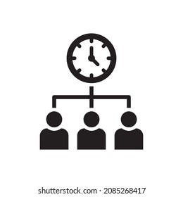 Team Work Time Management Icon