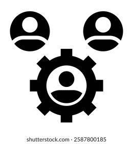Team Work Vector Glyph Icon Vector Design