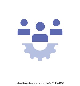 Ilustración Vector de trabajo de equipo. Icono de Business Investment and Growth Gyph Style. EPS 10