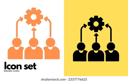 Team Work vector linear icons set. Business teamwork. Organization, meeting, collaboration, research and more. Isolated collection of teamwork icon for web sites.