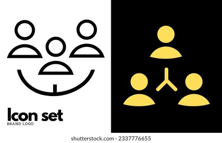 Team Work vector linear icons set. Business teamwork. Organization, meeting, collaboration, research and more. Isolated collection of teamwork icon for web sites.