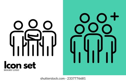 Team Work vector linear icons set. Business teamwork. Organization, meeting, collaboration, research and more. Isolated collection of teamwork icon for web sites.