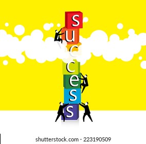 Team work : The way to success.