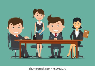 Team work,Business People teamwork  -Vector illustration